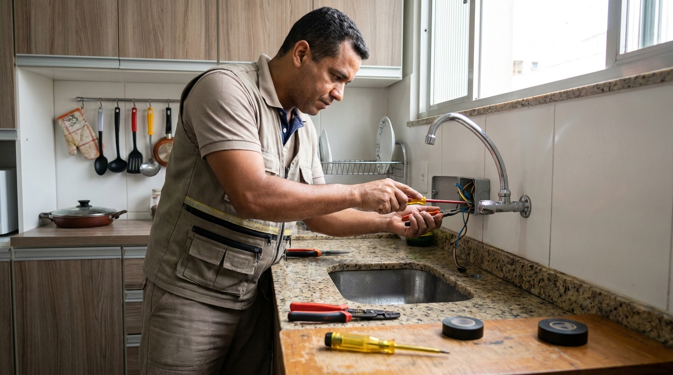 Instalação em Cozinha ou Área Gourmet em Betim‑MG